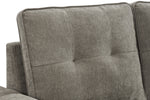 Toby Corner Sofa Bed Grey with cushioned backrests