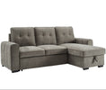 Toby Corner Sofa Bed Grey picture on the white backegroud