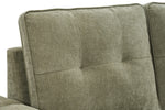Toby Corner Sofa Bed Sage close view picture of the cushioned backrest