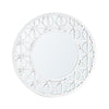 Torino White Wood Round Mirror picture on the white background