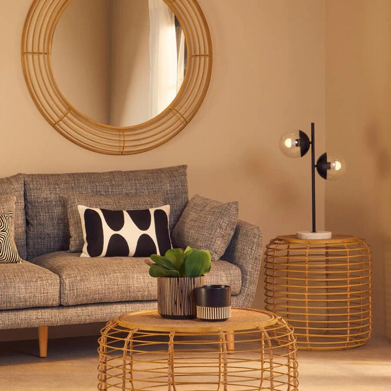 Trento Round Wall Mirror Antique Gold