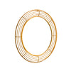 Trento Round Wall Mirror Antique Gold with a wired frame