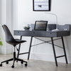 Sleek desk ideal for home offices or businesses.