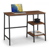 Versatile workspace solution with a classic walnut tone.