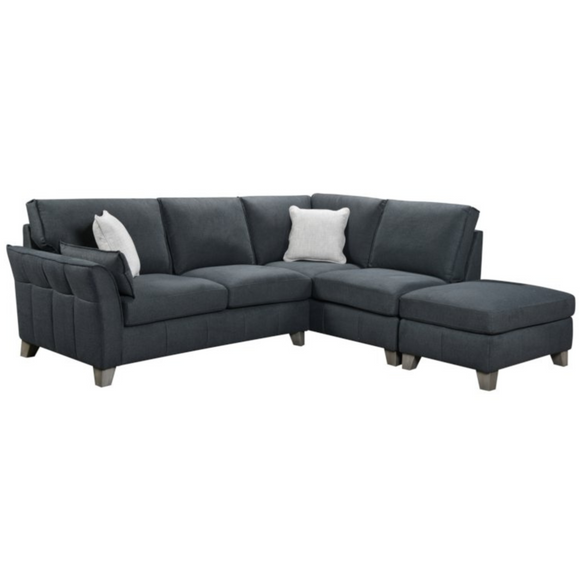 Chic Grey Corner Sofa by Triestine,