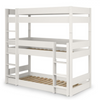 Efficient vertical space utilization with Trio bunk bed.