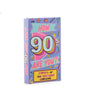 90s Trivia Cards game with dice and large format cards