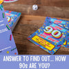 Retro 90s Trivia Cards game for nostalgia lovers