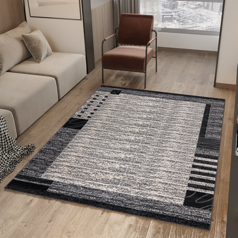 Twist T1009 Bohemian Rug Grey