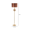 Two Tone Brown Glass Floor Lamp picture with measurements