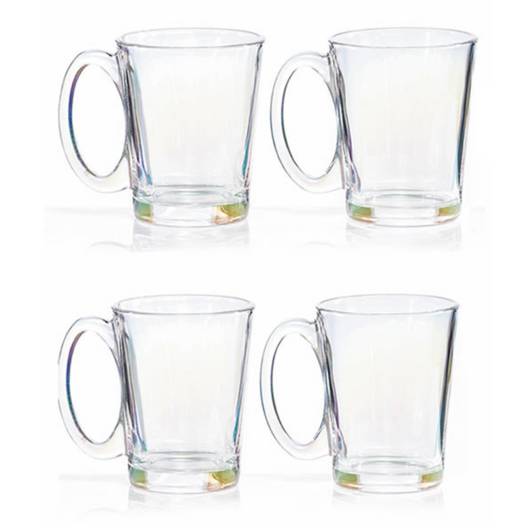 Unicorn Lustre Mug Glass Set Of 4