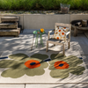Marimekko Unikko Anniversary Outdoor Floral Rug Dusty Green lifestyle picture outdoor