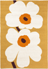 Marimekko Unikko Anniversary Outdoor Floral Rug Honey picture of the rug floral design