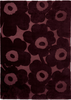 Marimekko Unikko Floral Rug Budgundy picture of the rug floral design