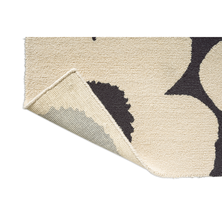 Marimekko Unikko Outdoor Floral Rug Charcoal White