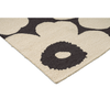 Marimekko Unikko Outdoor Floral Rug Charcoal hand-tufted rug with a loop pile