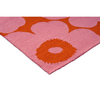 Marimekko Unikko Outdoor Floral Rug Pink Orange hand-tufted rug with a loop pile