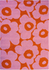 Marimekko Unikko Outdoor Floral Rug Pink Orange picture of the rug floral design