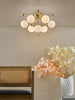 Decorative lighting flush mount in opal and polished gold

