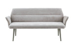 Valbon cashmere dining bench, front view (2)