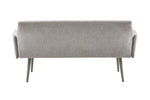Valbon cashmere dining bench, front view (3)