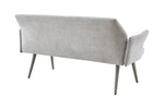 Valbon cashmere dining bench, front view (4)