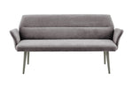Valbon cocoa dining bench shown from the side (2)