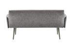 Valbon cocoa dining bench shown from the side (3)