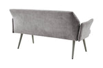 Valbon cocoa dining bench shown from the side (4)
