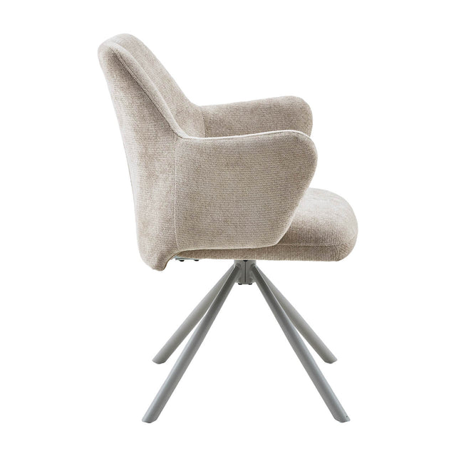 Valbon Swivel Dining Chair Cashmere