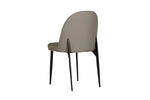 Valent Dining Chair Leather Grey side view picture from the back