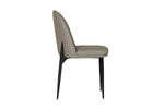 Valent Dining Chair Leather Grey side view picture