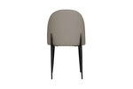 Valent Dining Chair Leather Grey picture from the back
