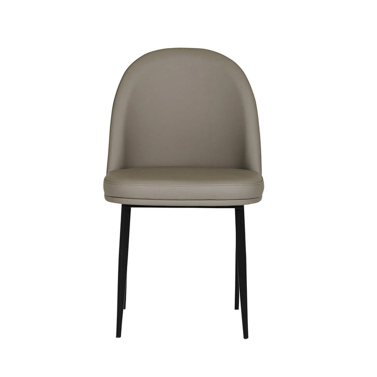 Valent Dining Chair Leather Grey