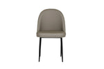 Valent Dining Chair Leather Grey front view picture
