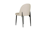 Valent Dining Chair Leather Taupe side view picture from the back