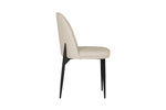 Valent Dining Chair Leather Taupe side view picture