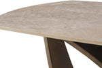 Vanosa Coffee Table Brown close view picture of the tables top and legs