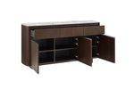 Vanosa Sideboard Brown picture with opened doors and drawers