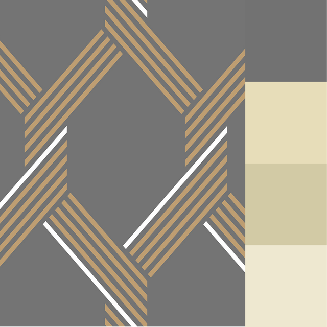 Graham & Brown Vector Graphite Gold Wallpaper
