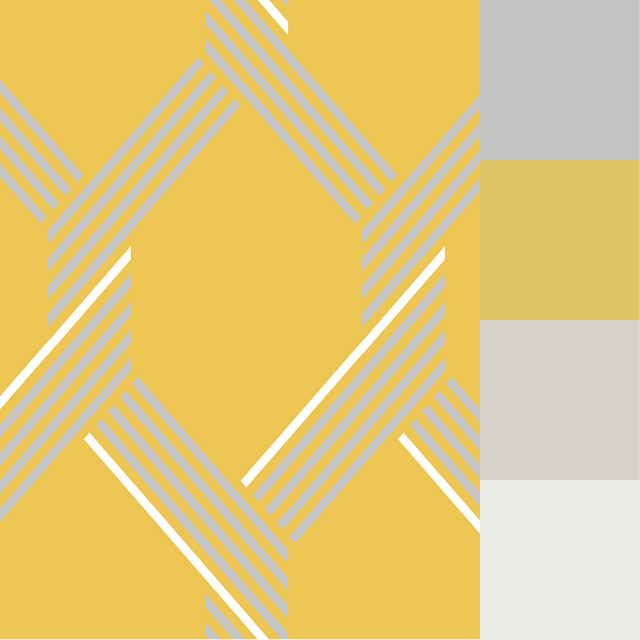 Graham & Brown Vector Lemon Silver Wallpaper