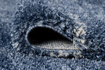 Venice Bohemian Rug - Blue 1696: close-up view picture of the pile height