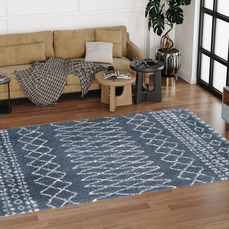 Venice Geometric Rug - Blue 1794