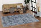 Venice Geometric Rug - Blue 2941 life style picture