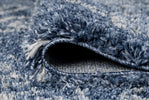Venice Geometric Rug - Blue 2941 close view picture of the pile height