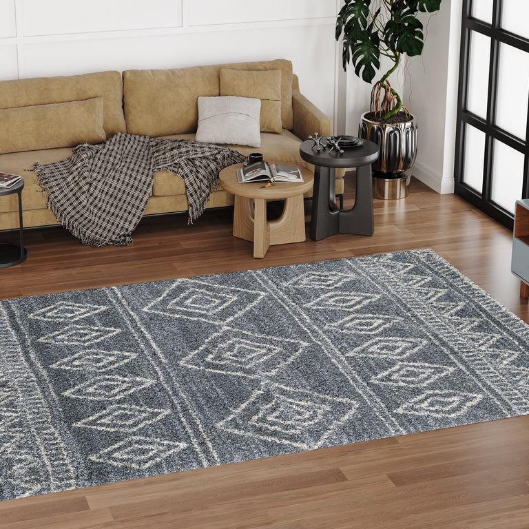 Venice Geometric Rug - Grey 2941