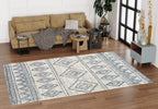 Venice Geometric Rug - White 2941 life style picture