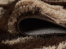 Venus Geometric Rug - Beige Brown close view picture of the pile height
