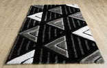 Venus Geometric Rug - Black Grey life style picture