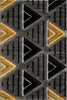 Venus Geometric Rug - Grey Gold picture of the rug design
